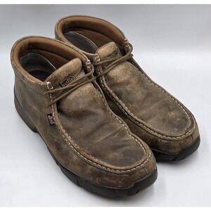 Justin #237 Men's Cappie 4" Leather Steel Safety Moc Toe Work Boots Size 10.5W